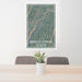 24x36 Berkeley Springs West Virginia Map Print Portrait Orientation in Afternoon Style Behind 2 Chairs Table and Potted Plant
