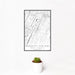 12x18 Berkeley Springs West Virginia Map Print Portrait Orientation in Classic Style With Small Cactus Plant in White Planter