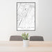 24x36 Berkeley Springs West Virginia Map Print Portrait Orientation in Classic Style Behind 2 Chairs Table and Potted Plant