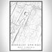 Berkeley Springs West Virginia Map Print Portrait Orientation in Classic Style With Shaded Background