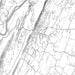 Berkeley Springs West Virginia Map Print in Classic Style Zoomed In Close Up Showing Details