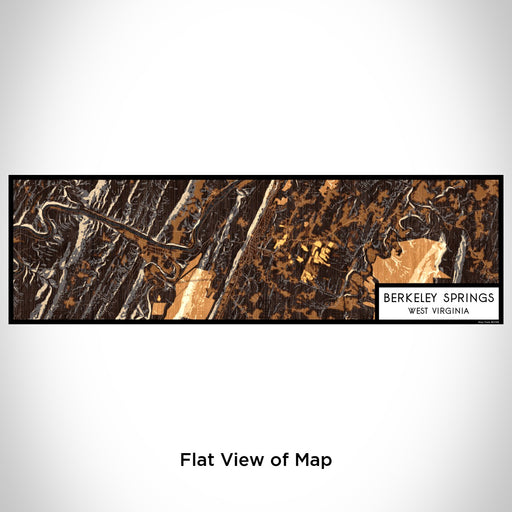 Flat View of Map Custom Berkeley Springs West Virginia Map Enamel Mug in Ember