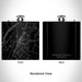 Rendered View of Berkeley Springs West Virginia Map Engraving on 6oz Stainless Steel Flask in Black