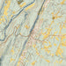Berkeley Springs West Virginia Map Print in Woodblock Style Zoomed In Close Up Showing Details