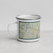 Left View Custom Berkeley Springs West Virginia Map Enamel Mug in Woodblock