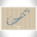 Bermuda BOT Map Print Landscape Orientation in Afternoon Style With Shaded Background