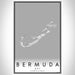 Bermuda BOT Map Print Portrait Orientation in Classic Style With Shaded Background