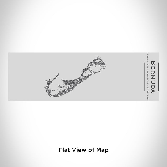 Rendered View of Bermuda British Overseas Territories Map Engraving on 10oz Stainless Steel Insulated Cup with Sipping Lid