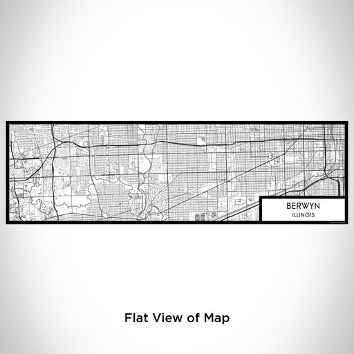 Flat View of Map Custom Berwyn Illinois Map Enamel Mug in Classic