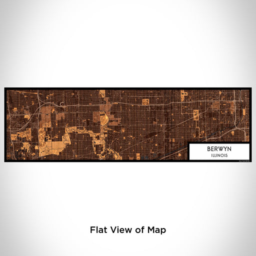 Flat View of Map Custom Berwyn Illinois Map Enamel Mug in Ember