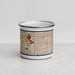 Front View Custom Berwyn Illinois Map Enamel Mug in Woodblock