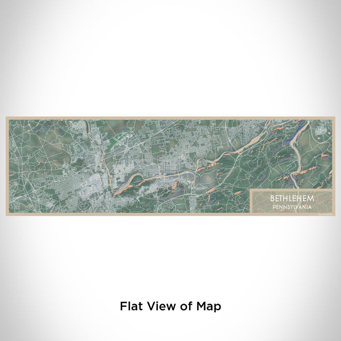 Flat View of Map Custom Bethlehem Pennsylvania Map Enamel Mug in Afternoon