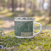 Right View Custom Bethlehem Pennsylvania Map Enamel Mug in Afternoon on Grass With Trees in Background