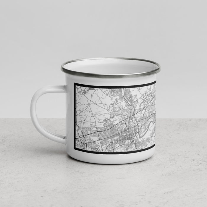 Left View Custom Bethlehem Pennsylvania Map Enamel Mug in Classic