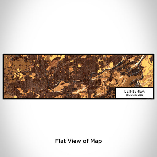 Flat View of Map Custom Bethlehem Pennsylvania Map Enamel Mug in Ember
