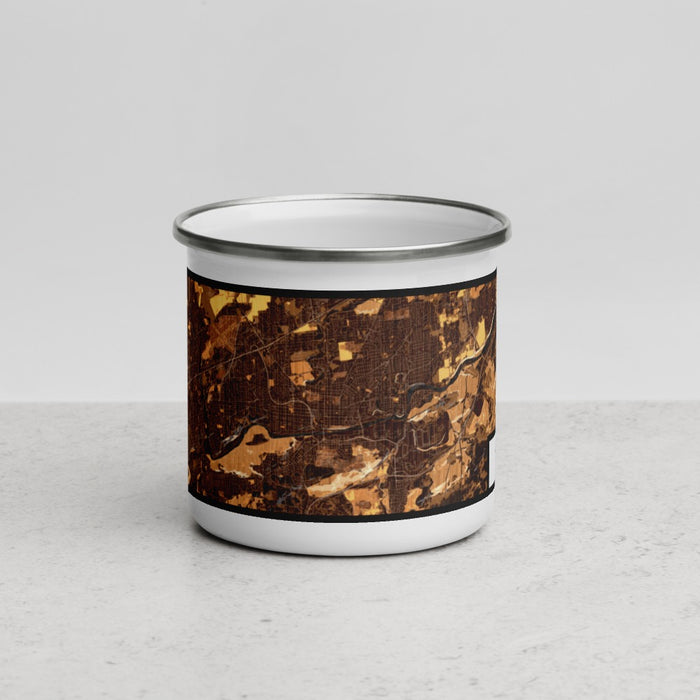 Front View Custom Bethlehem Pennsylvania Map Enamel Mug in Ember