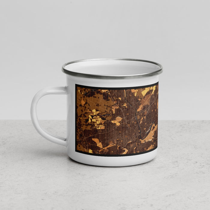 Left View Custom Bethlehem Pennsylvania Map Enamel Mug in Ember