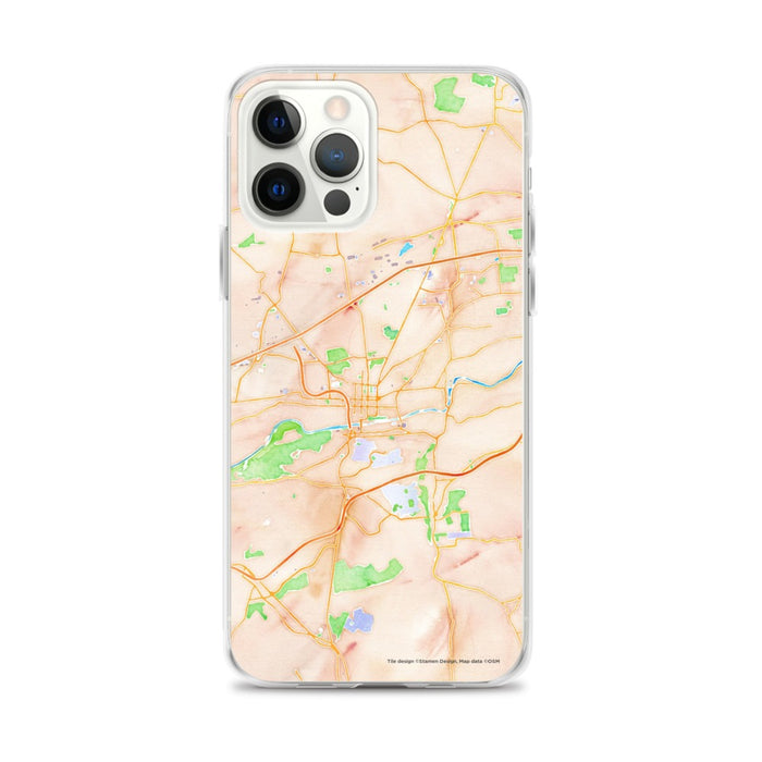 Custom Bethlehem Pennsylvania Map iPhone 12 Pro Max Phone Case in Watercolor