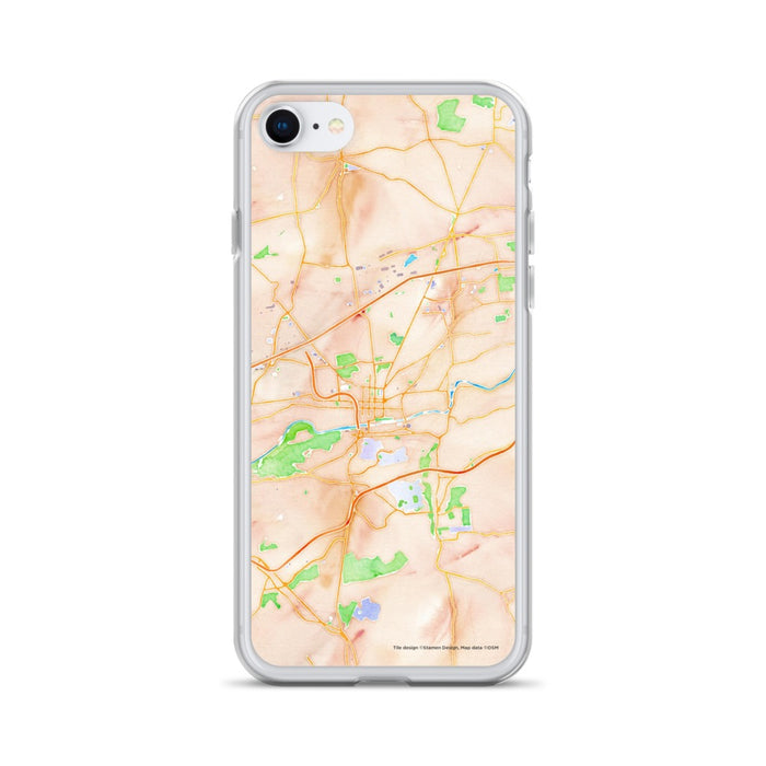 Custom Bethlehem Pennsylvania Map iPhone SE Phone Case in Watercolor