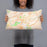 Person holding 20x12 Custom Bethlehem Pennsylvania Map Throw Pillow in Watercolor