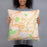 Person holding 18x18 Custom Bethlehem Pennsylvania Map Throw Pillow in Watercolor