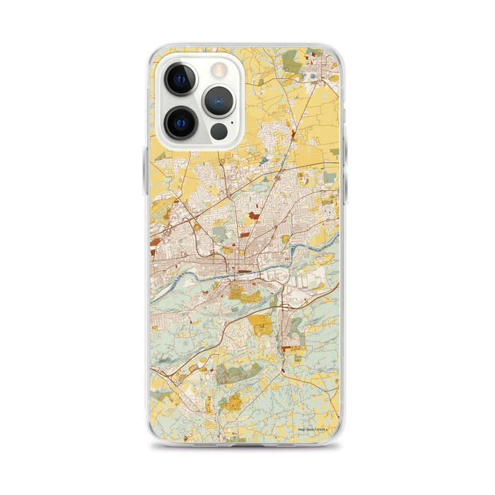 Custom Bethlehem Pennsylvania Map iPhone 12 Pro Max Phone Case in Woodblock