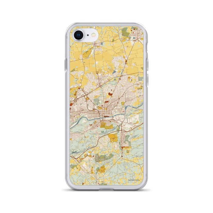 Custom Bethlehem Pennsylvania Map iPhone SE Phone Case in Woodblock