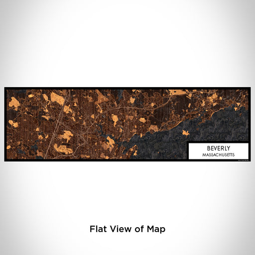 Flat View of Map Custom Beverly Massachusetts Map Enamel Mug in Ember