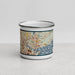 Front View Custom Beverly Massachusetts Map Enamel Mug in Woodblock