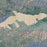 Big Bear Lake California Map Print in Afternoon Style Zoomed In Close Up Showing Details