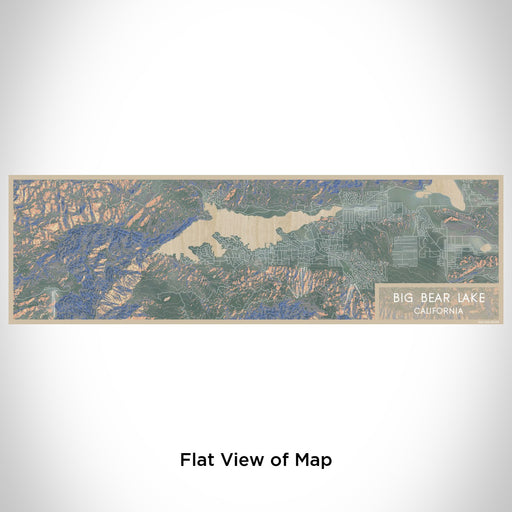 Flat View of Map Custom Big Bear Lake California Map Enamel Mug in Afternoon