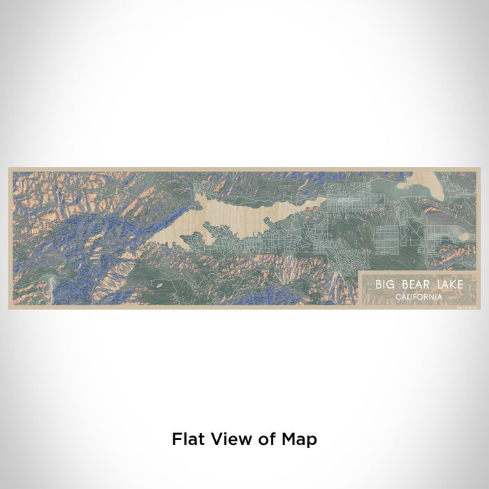 Flat View of Map Custom Big Bear Lake California Map Enamel Mug in Afternoon