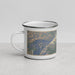 Left View Custom Big Bear Lake California Map Enamel Mug in Afternoon