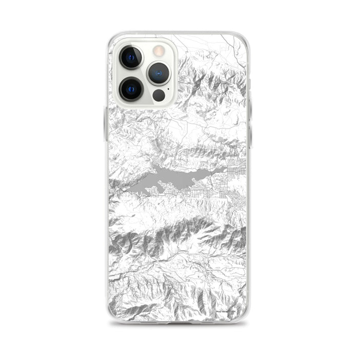 Custom Big Bear Lake California Map iPhone 12 Pro Max Phone Case in Classic