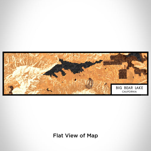 Flat View of Map Custom Big Bear Lake California Map Enamel Mug in Ember