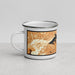 Left View Custom Big Bear Lake California Map Enamel Mug in Ember