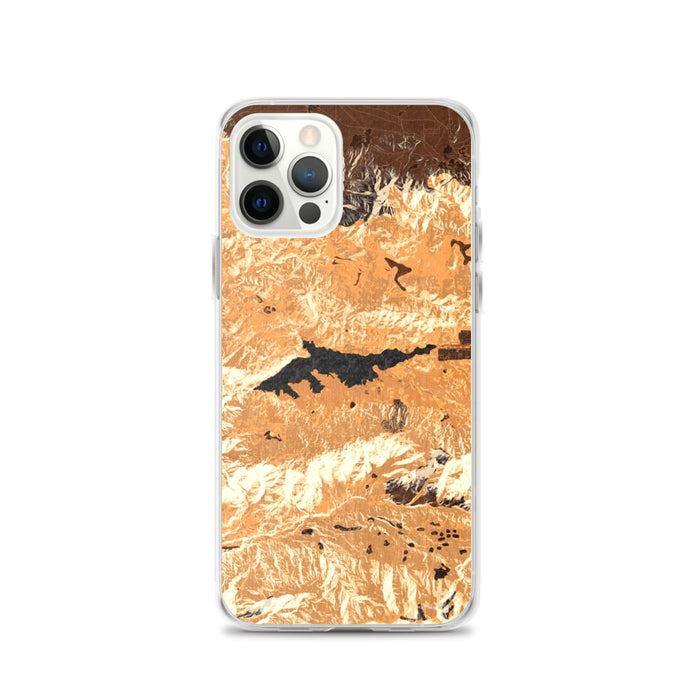 Custom Big Bear Lake California Map iPhone 12 Pro Phone Case in Ember