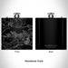 Rendered View of Big Bear Lake California Map Engraving on 6oz Stainless Steel Flask in Black