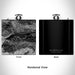 Rendered View of Big Bear Lake California Map Engraving on 6oz Stainless Steel Flask in Black