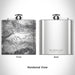 Rendered View of Big Bear Lake California Map Engraving on 6oz Stainless Steel Flask