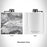 Rendered View of Big Bear Lake California Map Engraving on 6oz Stainless Steel Flask in White