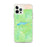 Custom Big Bear Lake California Map iPhone 12 Pro Max Phone Case in Watercolor