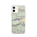 Custom Big Bear Lake California Map iPhone 12 Phone Case in Woodblock