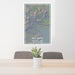 24x36 Big Bend National Park Map Print Portrait Orientation in Afternoon Style Behind 2 Chairs Table and Potted Plant