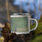 Right View Custom Big Bend National Park Map Enamel Mug in Afternoon on Grass With Trees in Background