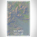 Big Bend National Park Map Print Portrait Orientation in Afternoon Style With Shaded Background