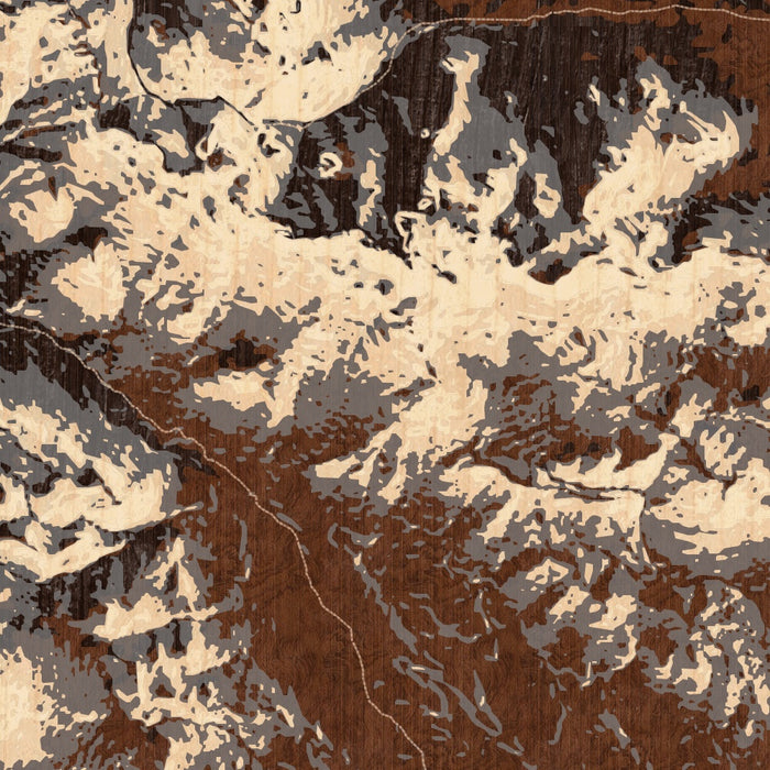 Big Bend National Park Map Print in Ember Style Zoomed In Close Up Showing Details