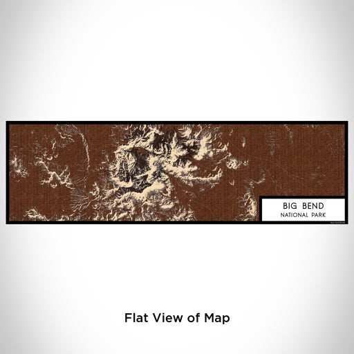 Flat View of Map Custom Big Bend National Park Map Enamel Mug in Ember