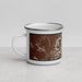 Left View Custom Big Bend National Park Map Enamel Mug in Ember