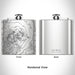Rendered View of Big Bend National Park Map Engraving on 6oz Stainless Steel Flask